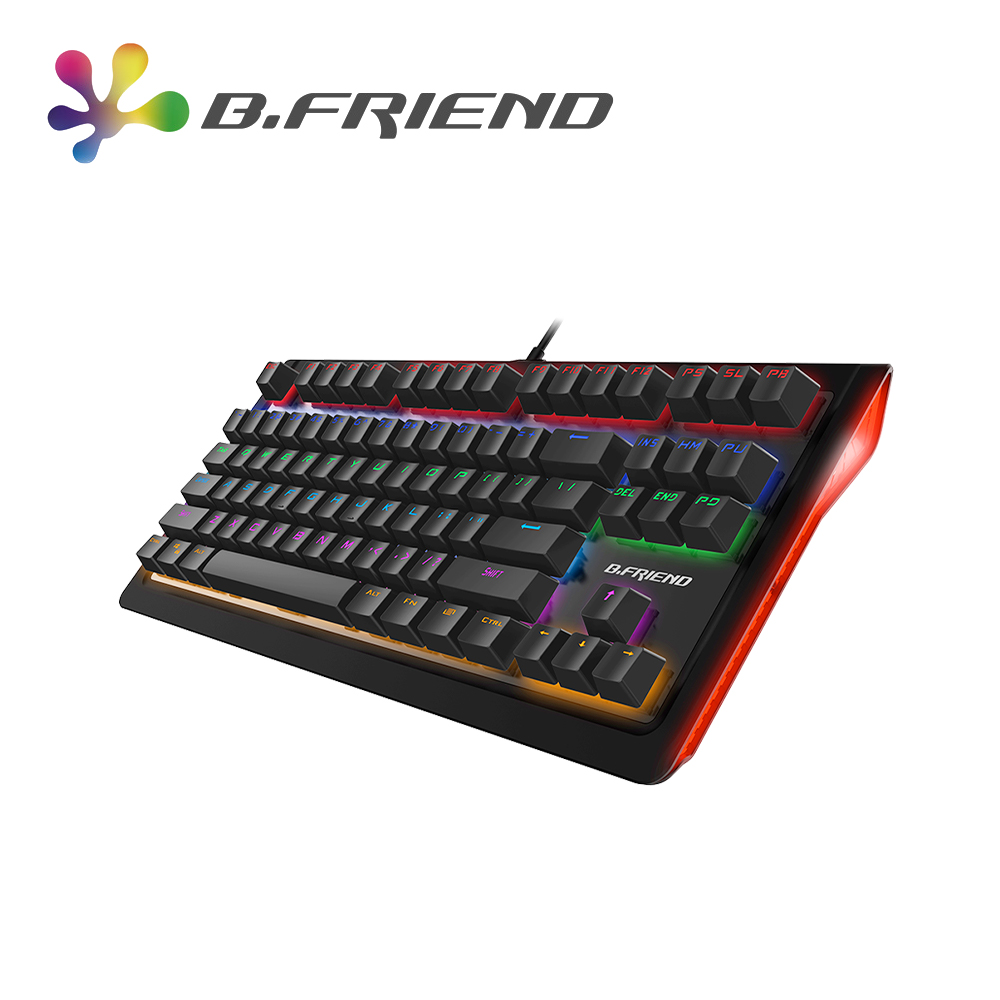 【B.FRIEND】MK2R兩區塊發光電競鍵盤 -CHERRY青軸