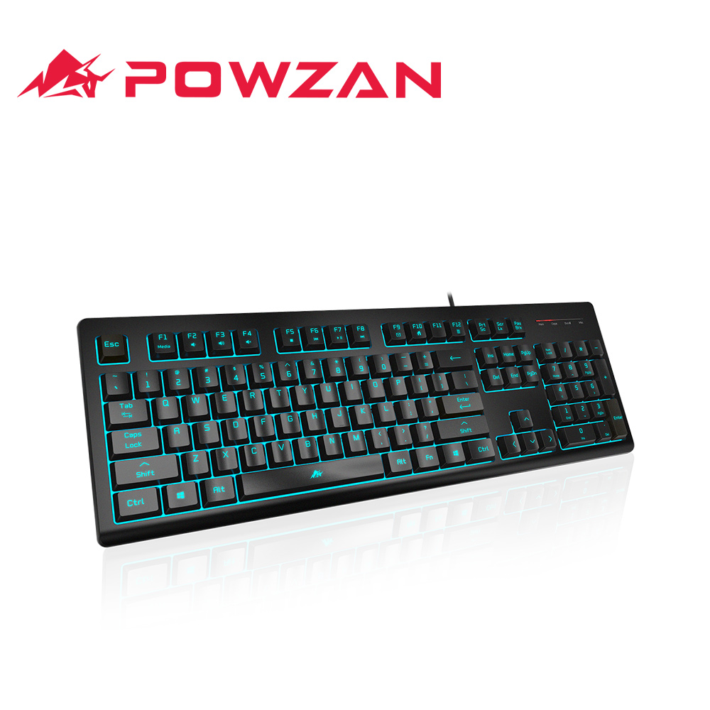【POWZAN】KB800 幻彩靜音遊戲鍵盤